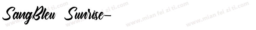 SangBleu Sunrise字体转换